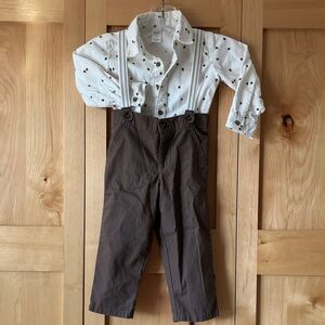 Carter’s Brown Overalls with Shirt